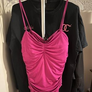 Express magenta bodysuit L